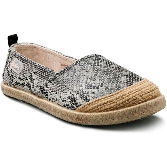 Sugar Womens Evermore Denim Flats Espadrilles B/W 8 Medium (B,M) - Picture 1 of 3